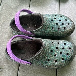 Crocs lined glitter girls J4